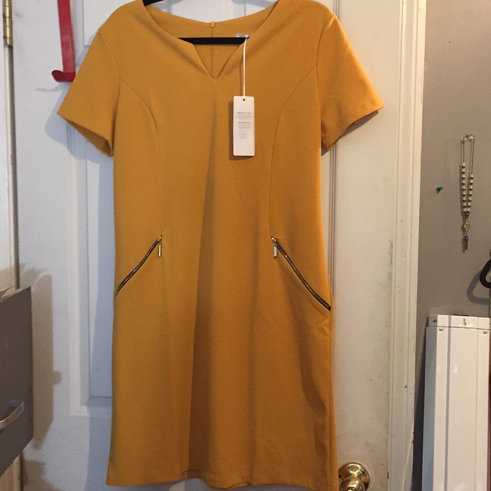 Mustard yellow dress